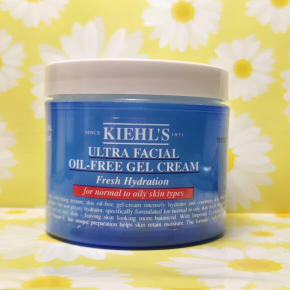 Kiehl's Oil-Free Moisturizer Gel Cream for Oily to Normal Skin, 24-Hour Hydrati